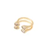 Anillo dorado, en baño de oro 24k marca Brazz by Roel