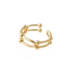 Anillo dorado, en baño de oro 24k marca Brazz by Roel