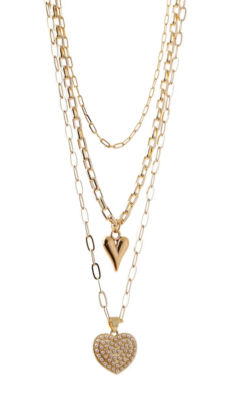 Collar dorado, en baño de oro 24k marca Brazz by Roel 