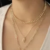 Collar dorado, en baño de oro 24k marca Brazz by Roel