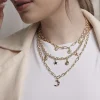 Collar dorado, en baño de oro 24k marca Brazz by Roel