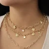 Collar dorado, en baño de oro 24k marca Brazz by Roel