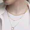 Collar dorado, en baño de oro 24k marca Brazz by Roel