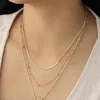 Collar dorado, en baño de oro 24k marca Brazz by Roel