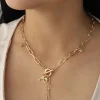 Collar dorado, en baño de oro 24k marca Brazz by Roel
