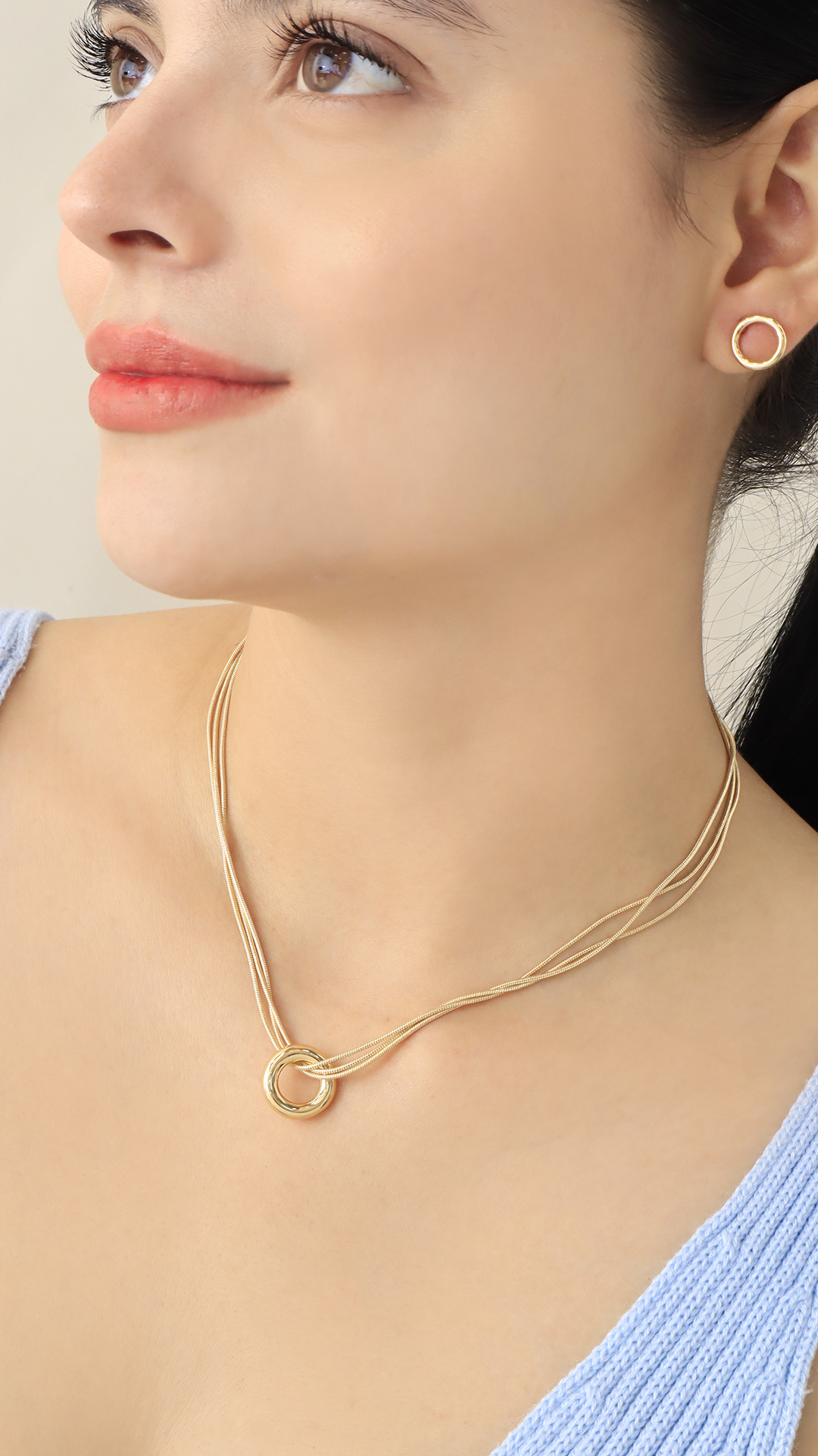 Collar Sabana/ En baño de oro 24k. Marca Brazz By Roel.