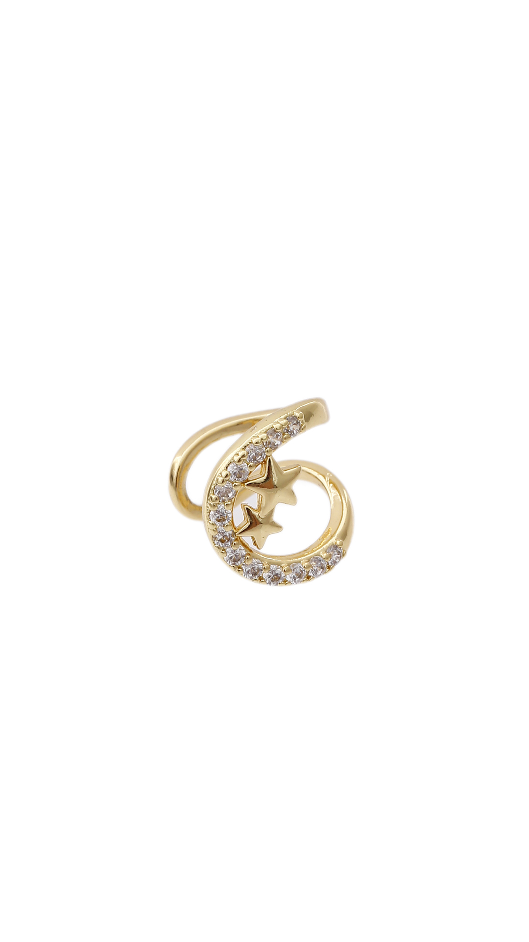 Earcuff Estrellas/ En baño de oro 24k. Marca Brazz By Roel.