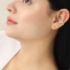 Earcuff Estrellas/ En baño de oro 24k. Marca Brazz By Roel.