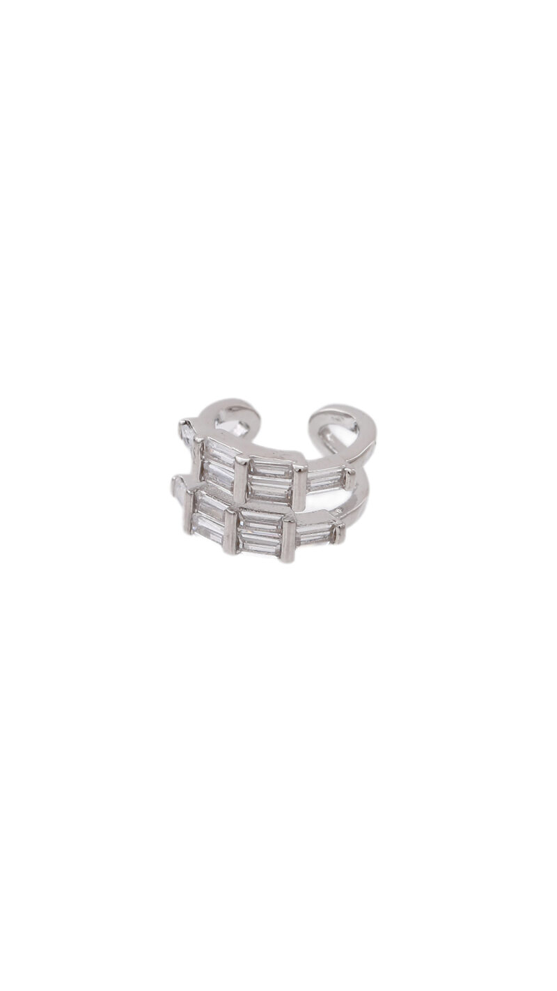 Earcuff Microcircon/ En baño de oro 24k. Marca Brazz By Roel.