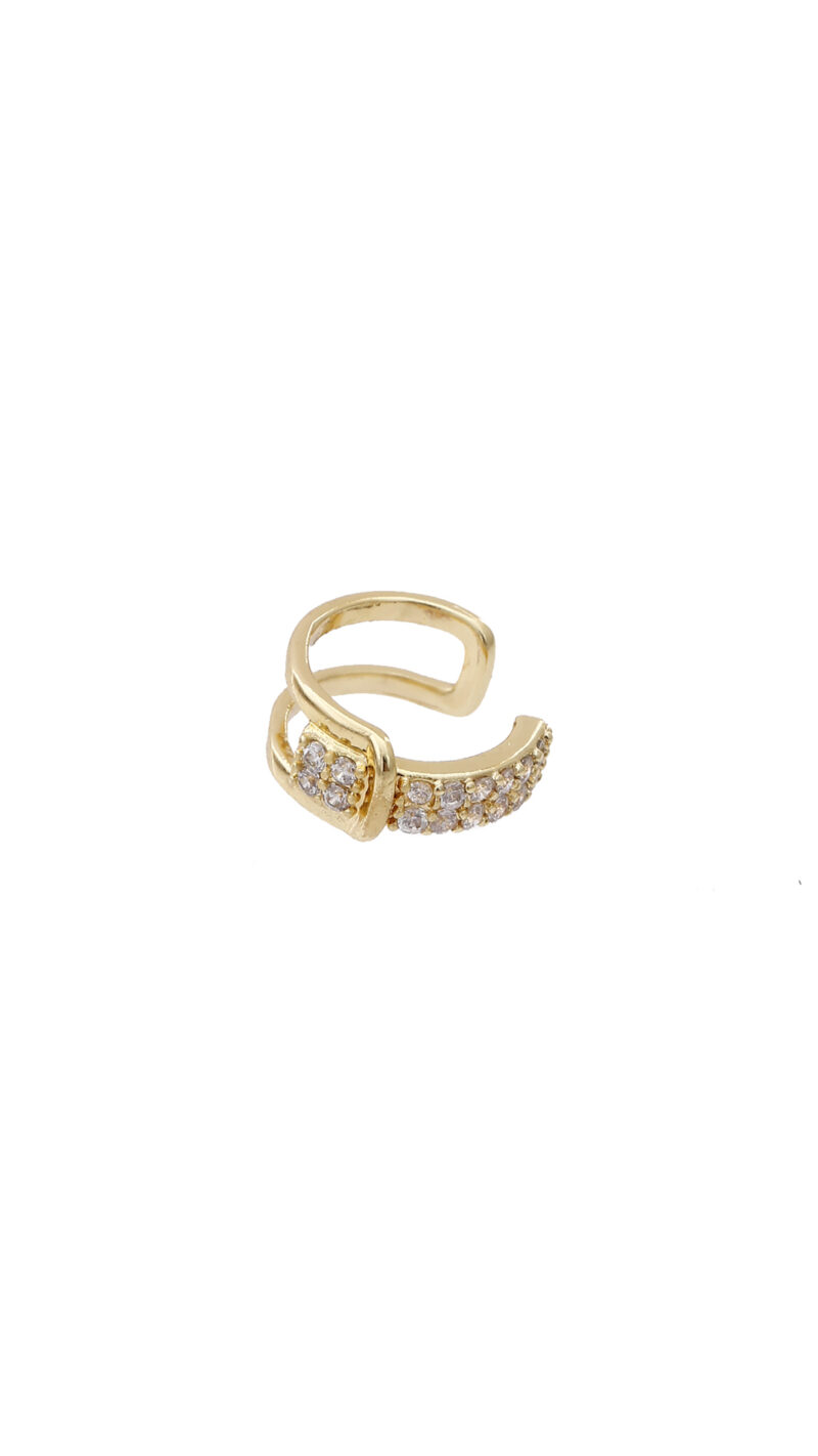 Earcuff Multi Brillos/ En baño de oro 24k. Marca Brazz By Roel.
