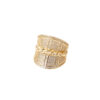 Anillo Micro Circón/ En Baño De Oro 24k. Marca Brazz By Roel.