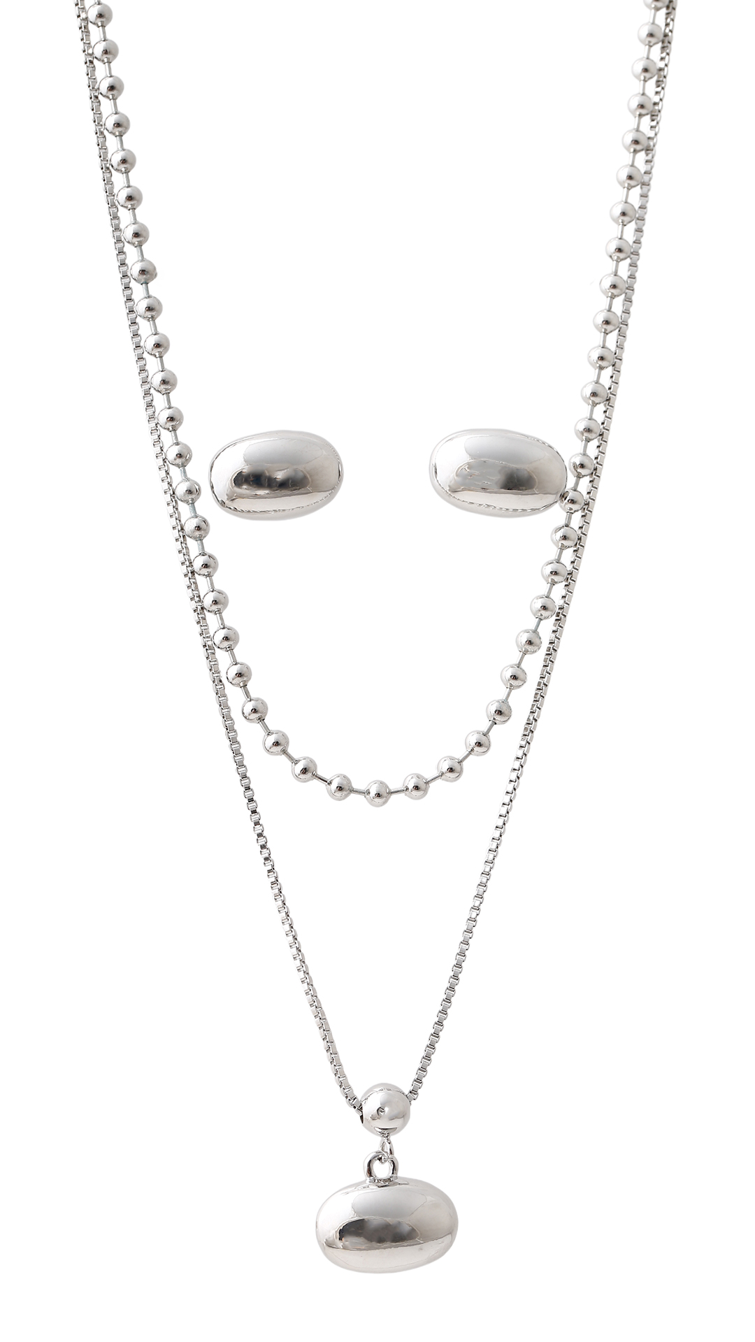 Juego Doble Plateado/ En Baño De Oro 24k. Marca Brazz By Roel.