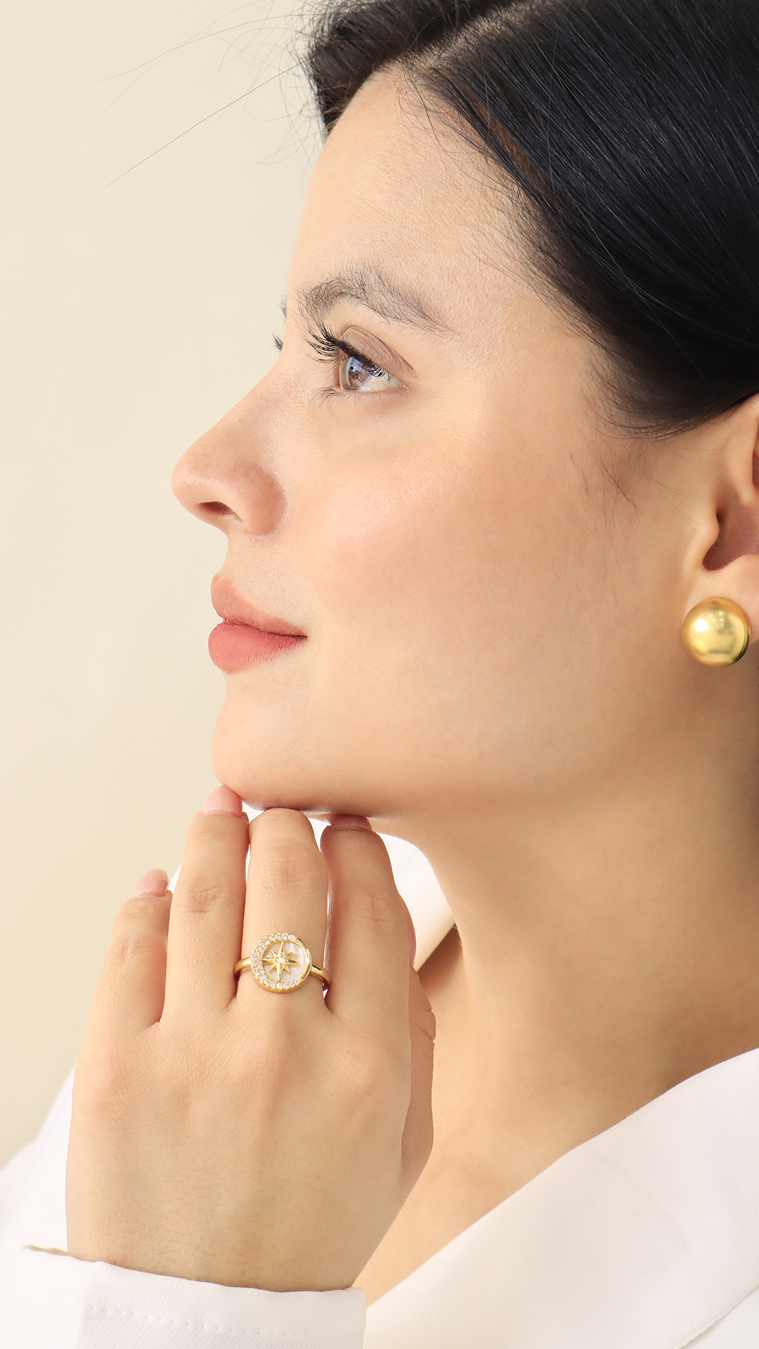 Anillo Ajustable/ En Baño De Oro 24k. Marca Brazz By Roel.