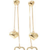Arete Topo Corazón/ En Baño De Oro 24k. Marca Brazz By Roel.