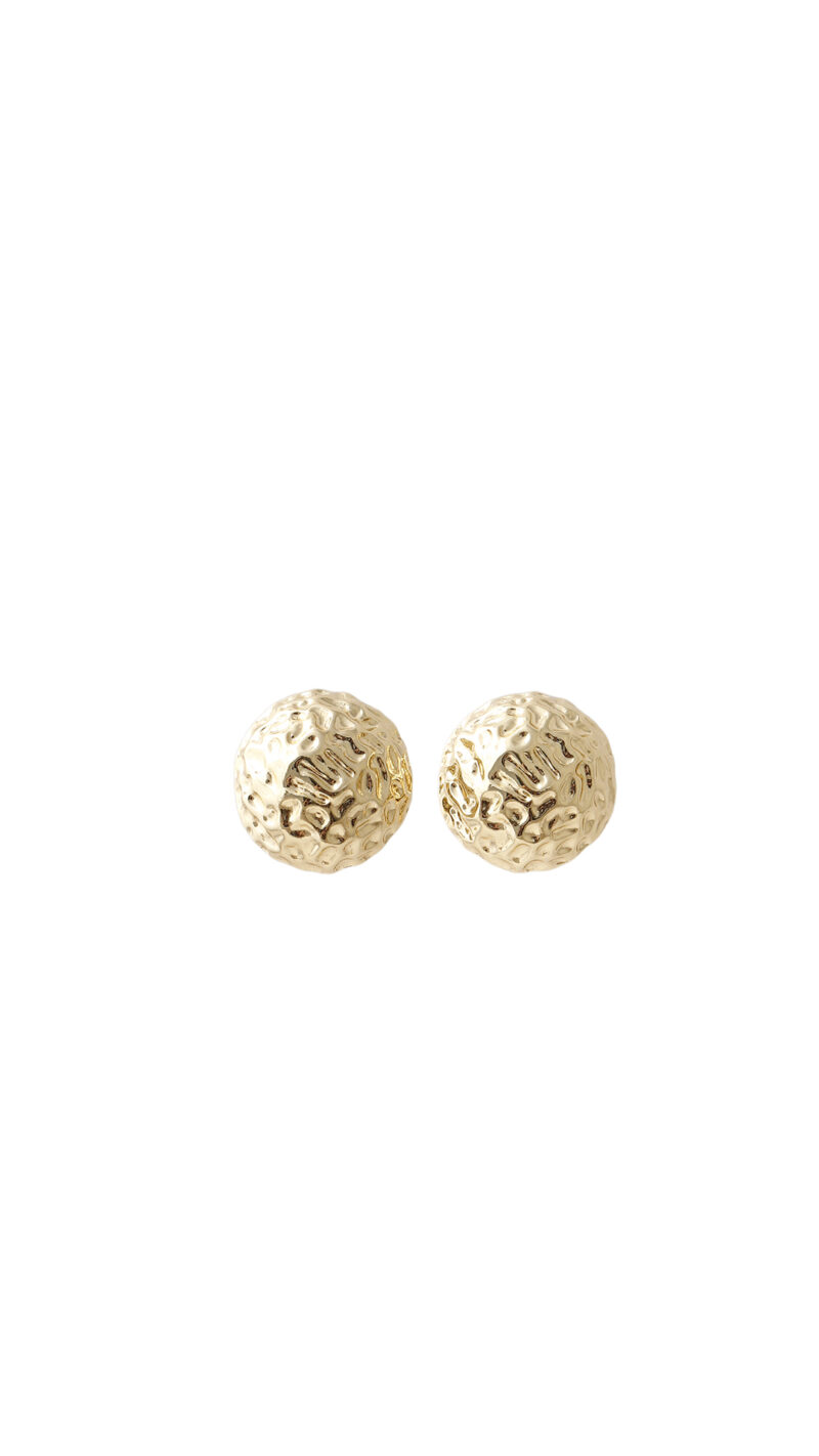 Arete Topo Rio/ En Baño De Oro 24k. Marca Brazz By Roel.