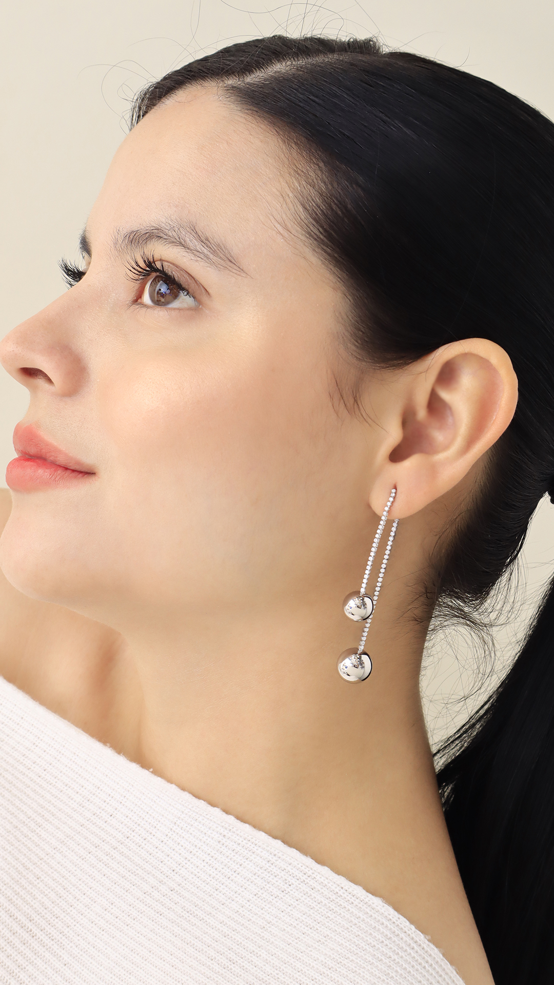 Arete Topo Ilusión/ En Baño De Oro 24k. Marca Brazz By Roel.