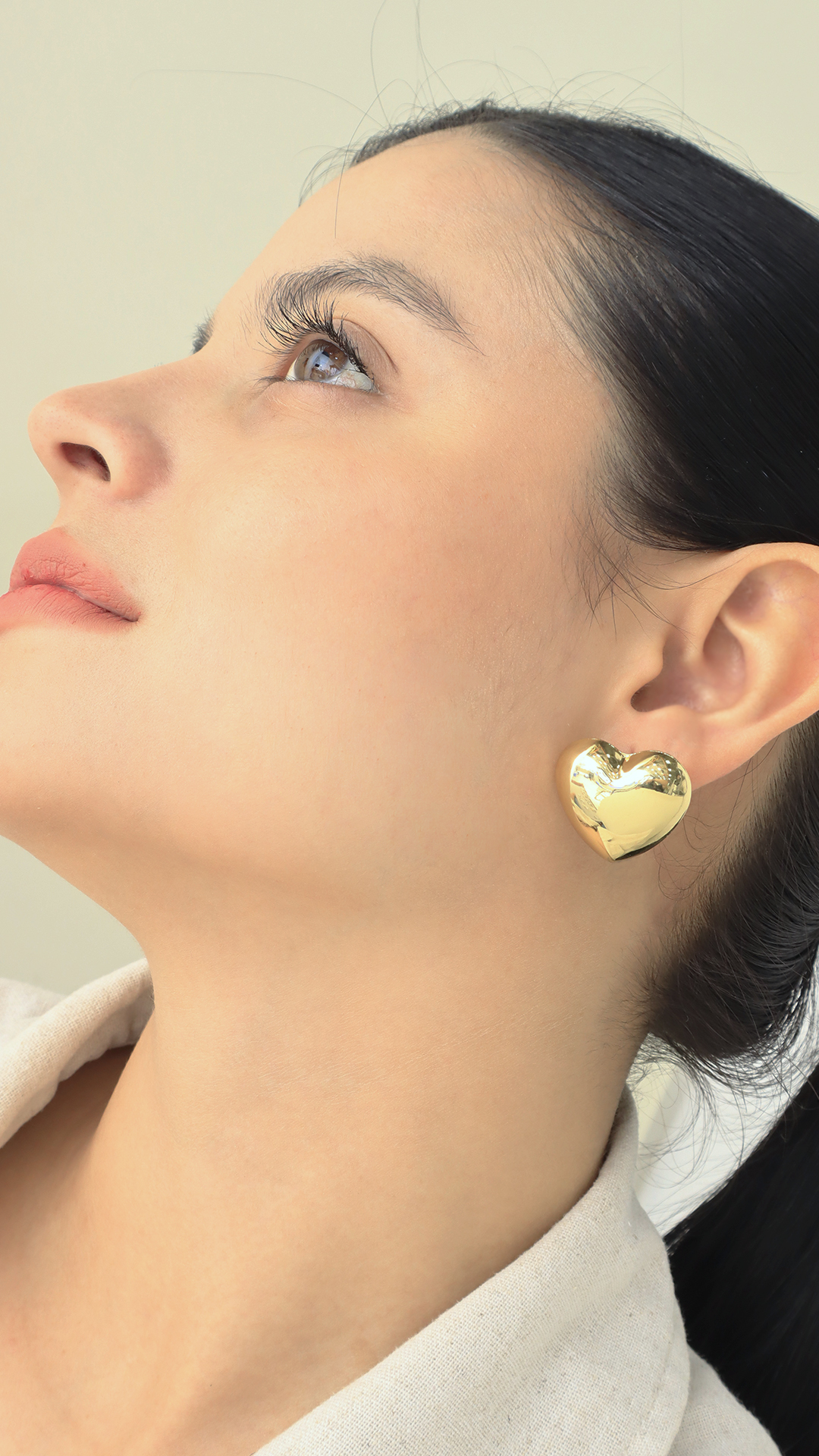 Topo Corazón Dorado/ En baño de oro 24k. Marca Brazz By Roel.