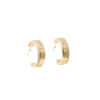 Candonga Con Microcircon/ En Baño De Oro 24k. Marca Brazz By Roel.
