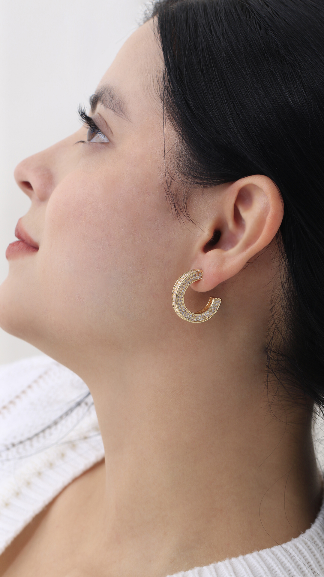 Candonga Microcircones/ En Baño De Oro 24k. Marca Brazz By Roel.