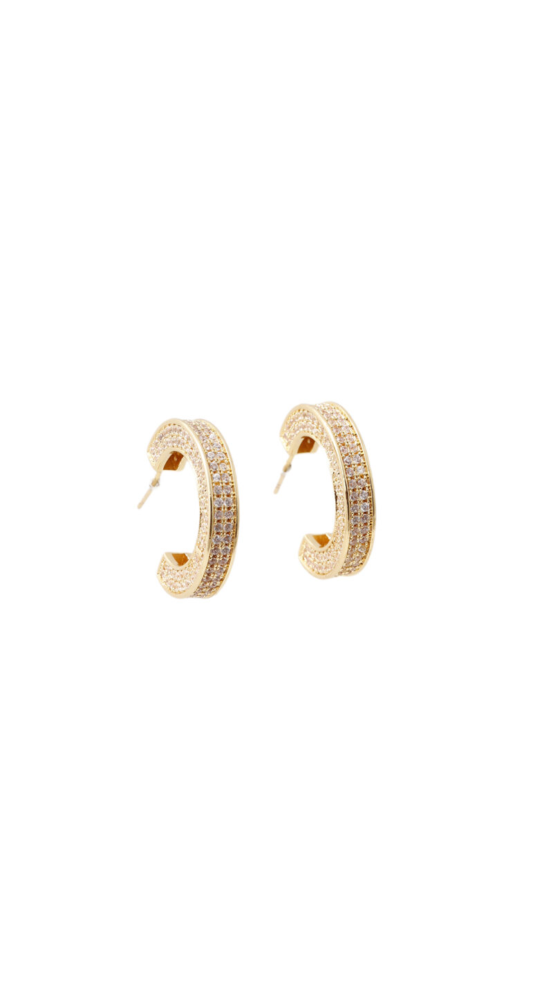 Candonga Microcircones/ En Baño De Oro 24k. Marca Brazz By Roel.