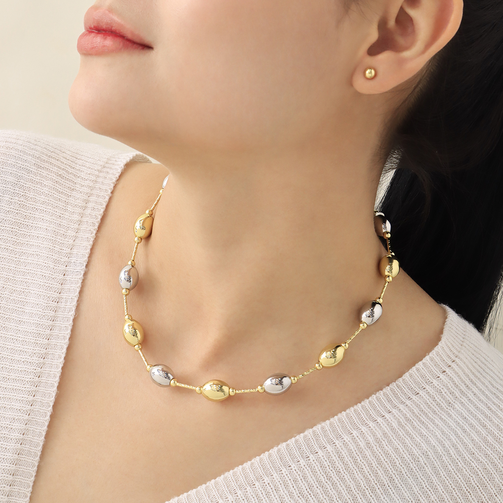 Gargantilla Fusión/ En Baño De Oro 24k. Marca Brazz By Roel.