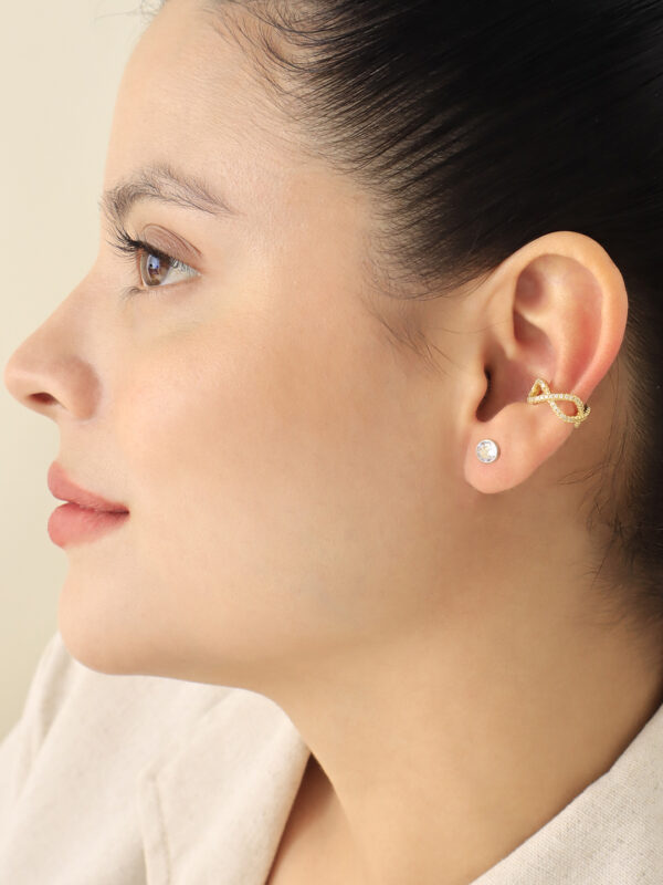 Earcuff Mia/ En Baño De Oro 24k. Marca Brazz By Roel.