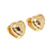 Huggies Corazón Martillado/ En Baño De Oro 24k. Marca Brazz By Roel.