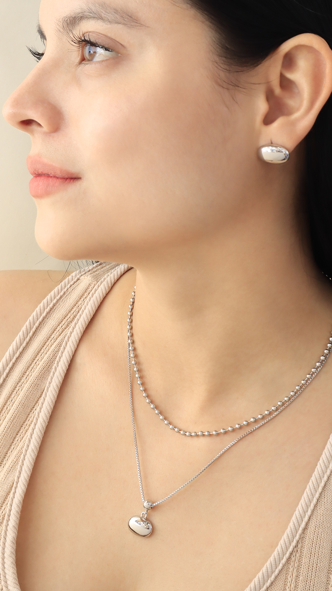 Juego Doble Plateado/ En Baño De Oro 24k. Marca Brazz By Roel.