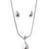 Juego Gota Plateado/ En Baño De Oro 24k. Marca Brazz By Roel.