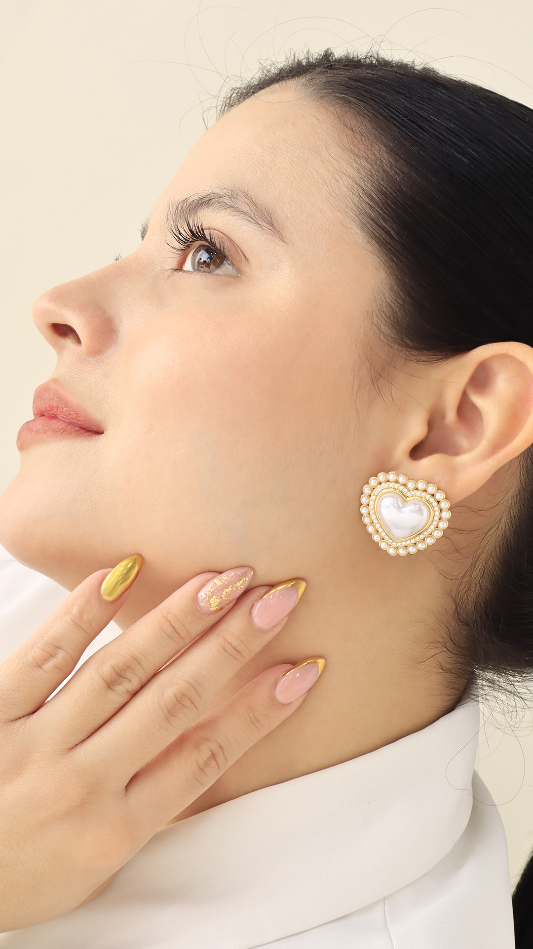 Topo Con Perlas/ En Baño De Oro 24k. Marca Brazz By Roel.