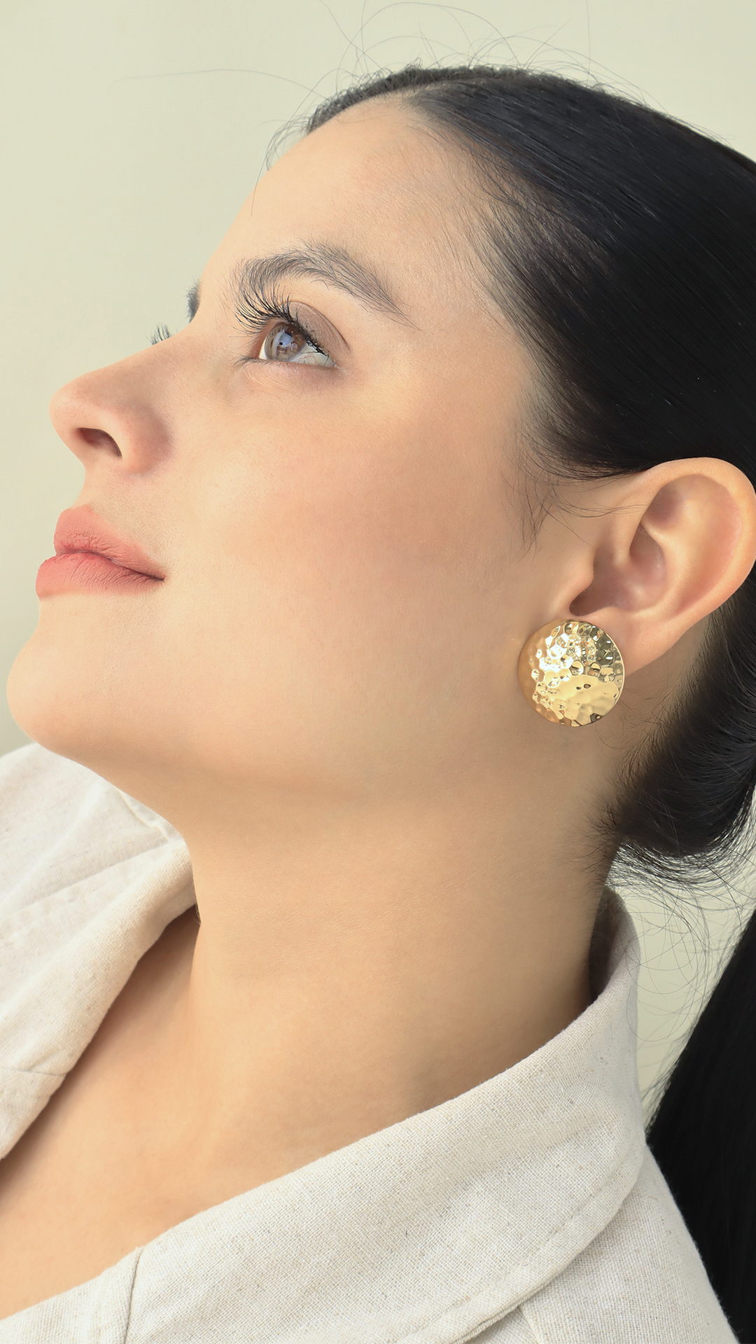 Topo Martillado/ En Baño De Oro 24k. Marca Brazz By Roel.