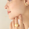 Anillo Dorado/ En Baño De Oro 24k. Marca Brazz By Roel.