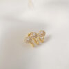 Earcuff Flor/ En Baño De Oro 24k. Marca Brazz By Roel.
