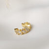 Earcuff Con Microcircones/ En Baño De Oro 24k. Marca Brazz By Roel.