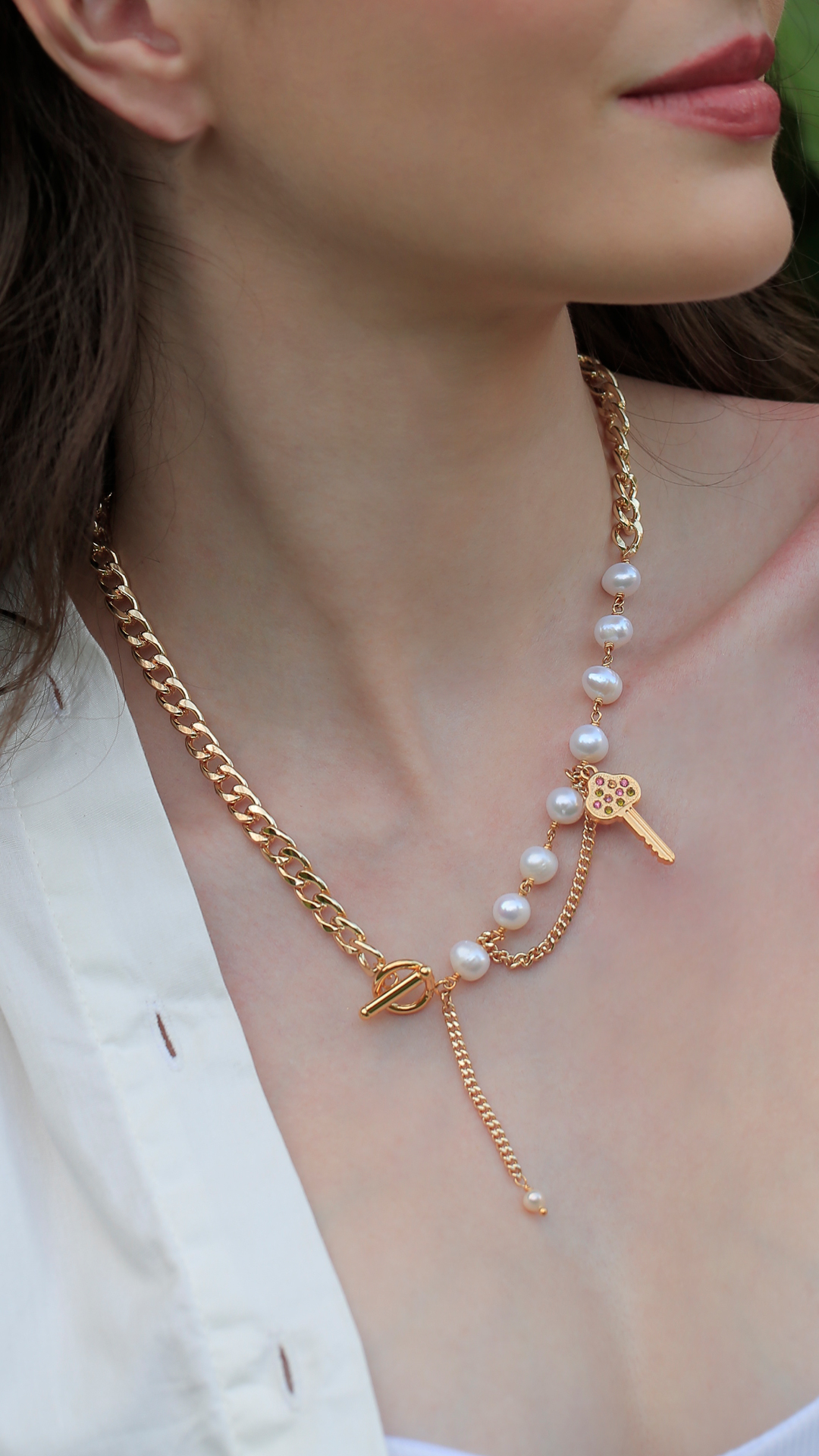 Collar de Cadena Cubana Dorada