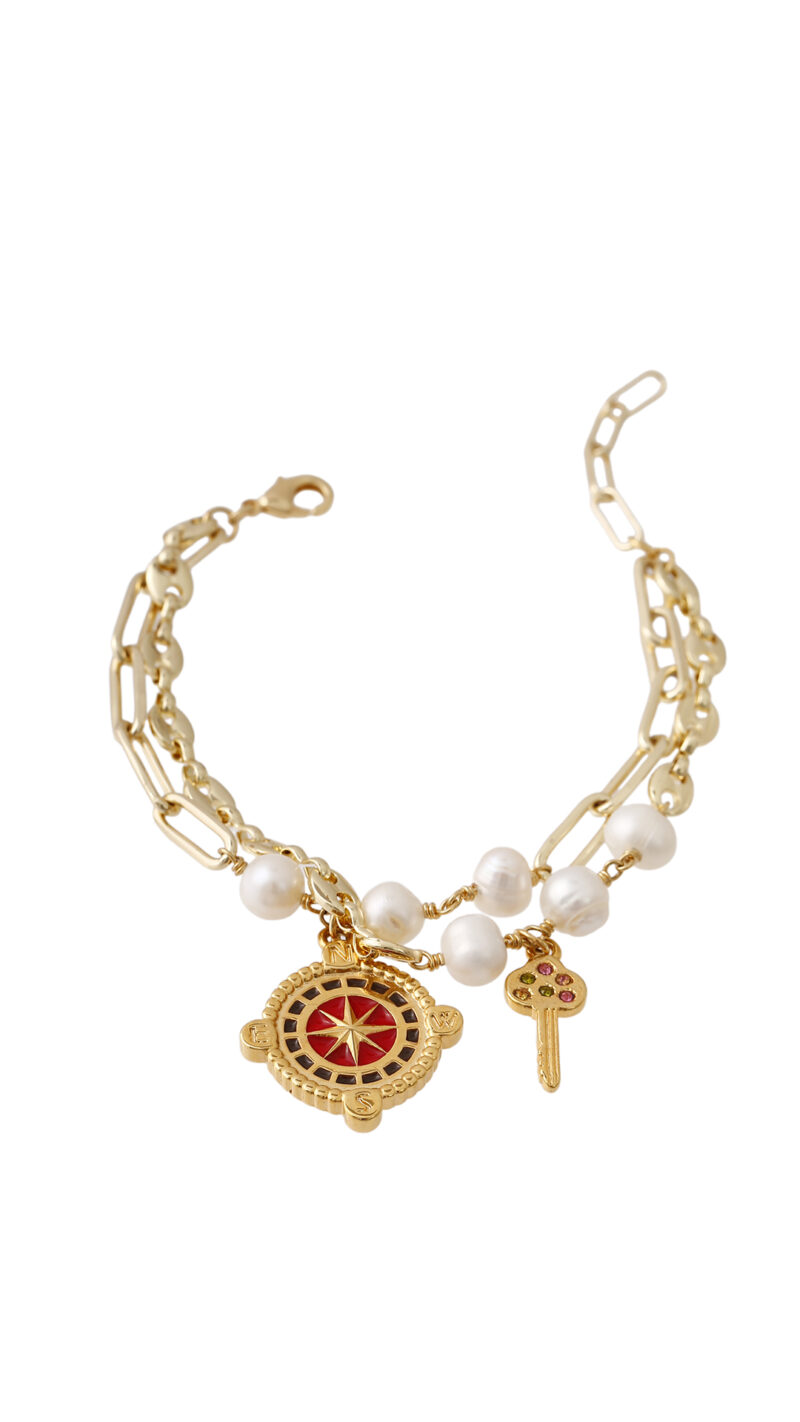 Pulsera de Perlas con Dijes - Imagen 2