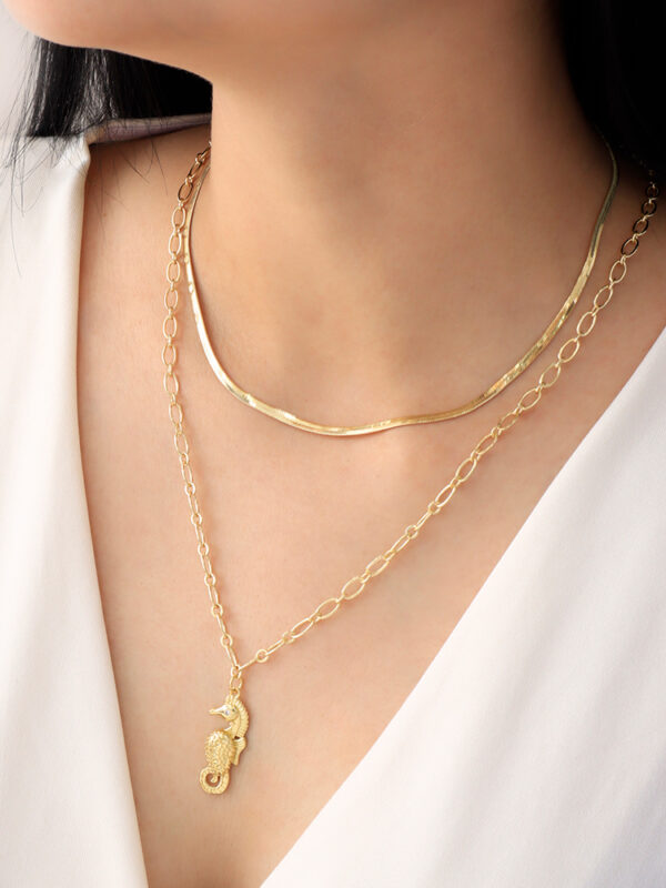Gargantilla Mar/ En Baño De Oro 24k. Marca Brazz By Roel.