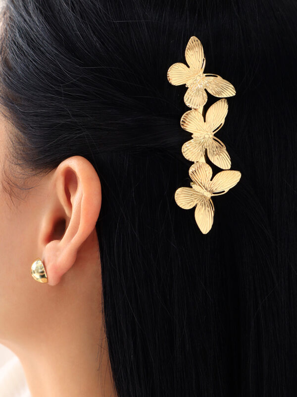 Hair Clips/ En Baño De Oro 24k. Marca Brazz By Roel.