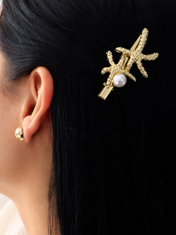 Hair Clips/ En Baño De Oro 24k. Marca Brazz By Roel. 