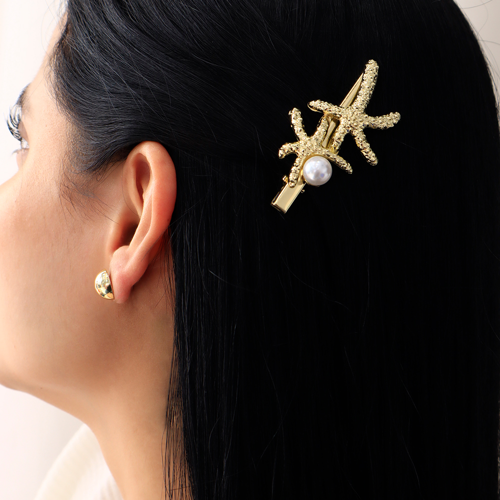 Hair Clips/ En Baño De Oro 24k. Marca Brazz By Roel. 