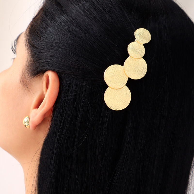 Hair Clips/ En Baño De Oro 24k. Marca Brazz By Roel.