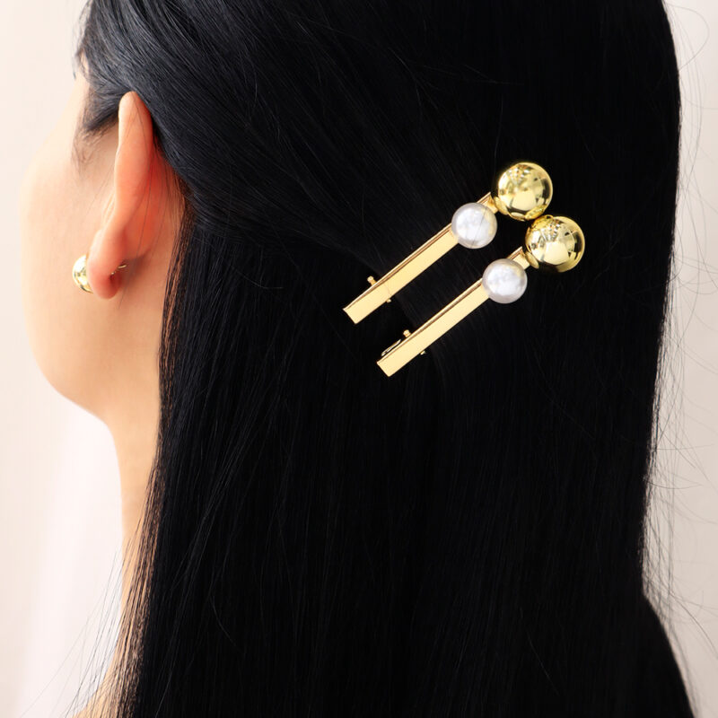 Hair Clips/ En Baño De Oro 24k. Marca Brazz By Roel.
