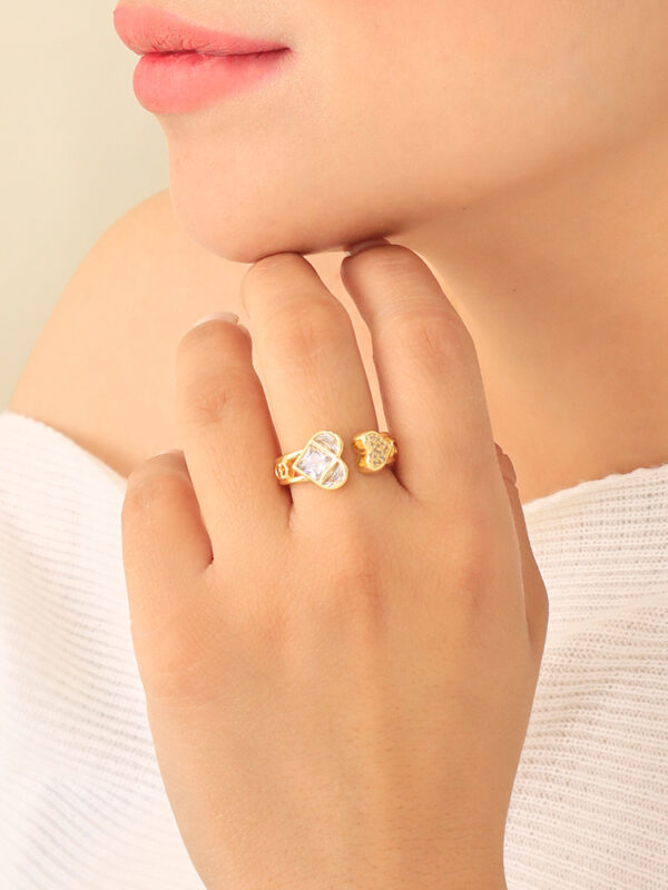 Anillo Amor Eterno/ En Baño De Oro 24k. Marca Brazz By Roel.