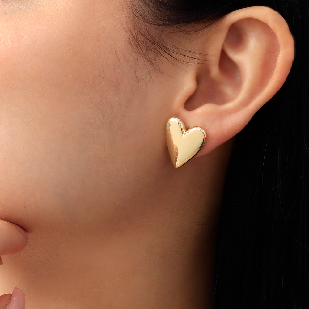 Topo Corazón/ En Baño De Oro 24k. Marca Brazz By Roel.