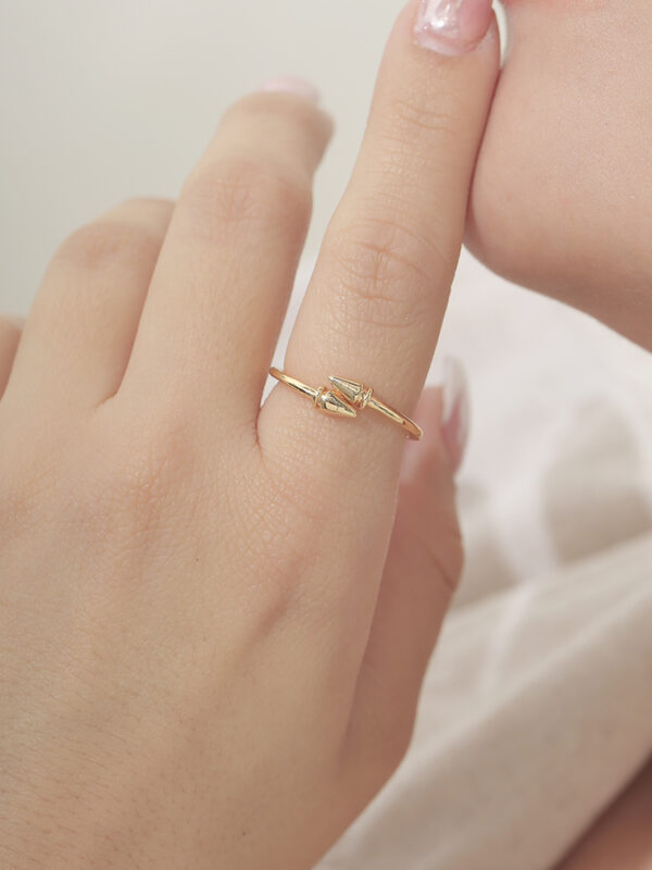 Anillo Dorado/ En Baño De Oro 24k. Marca Brazz By Roel.