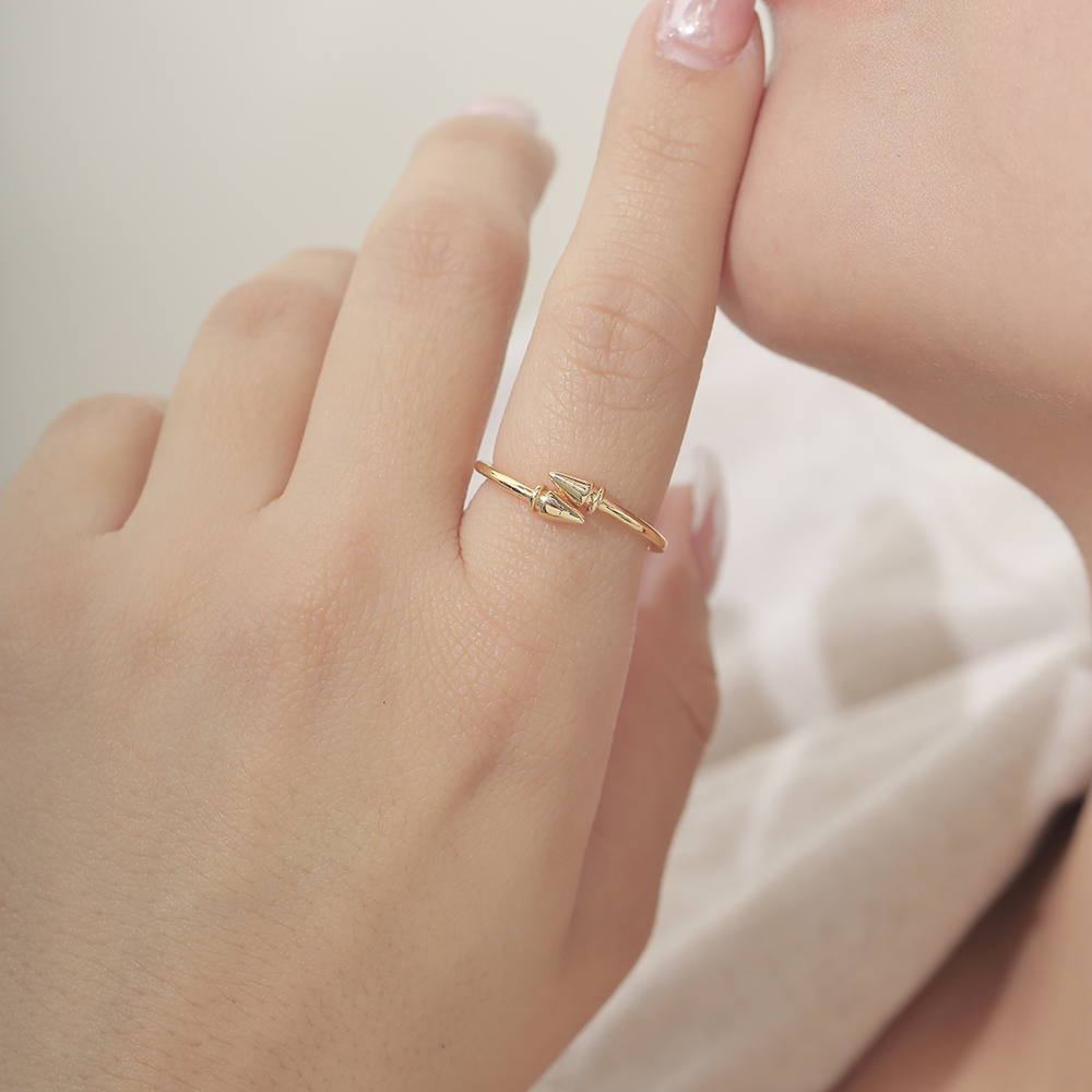 Anillo Dorado/ En Baño De Oro 24k. Marca Brazz By Roel.