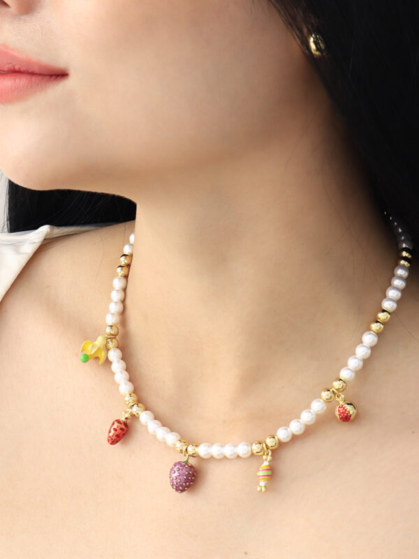 Collar Tropical/ En Baño De Oro 24k. Marca Brazz By Roel.