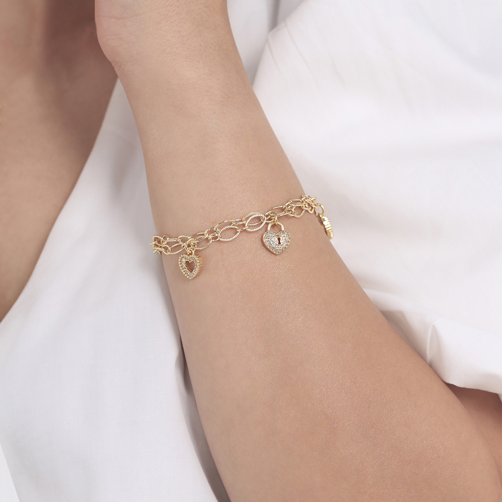 Pulsera Unidos/ En Baño De Oro 24k. Marca Brazz By Roel.